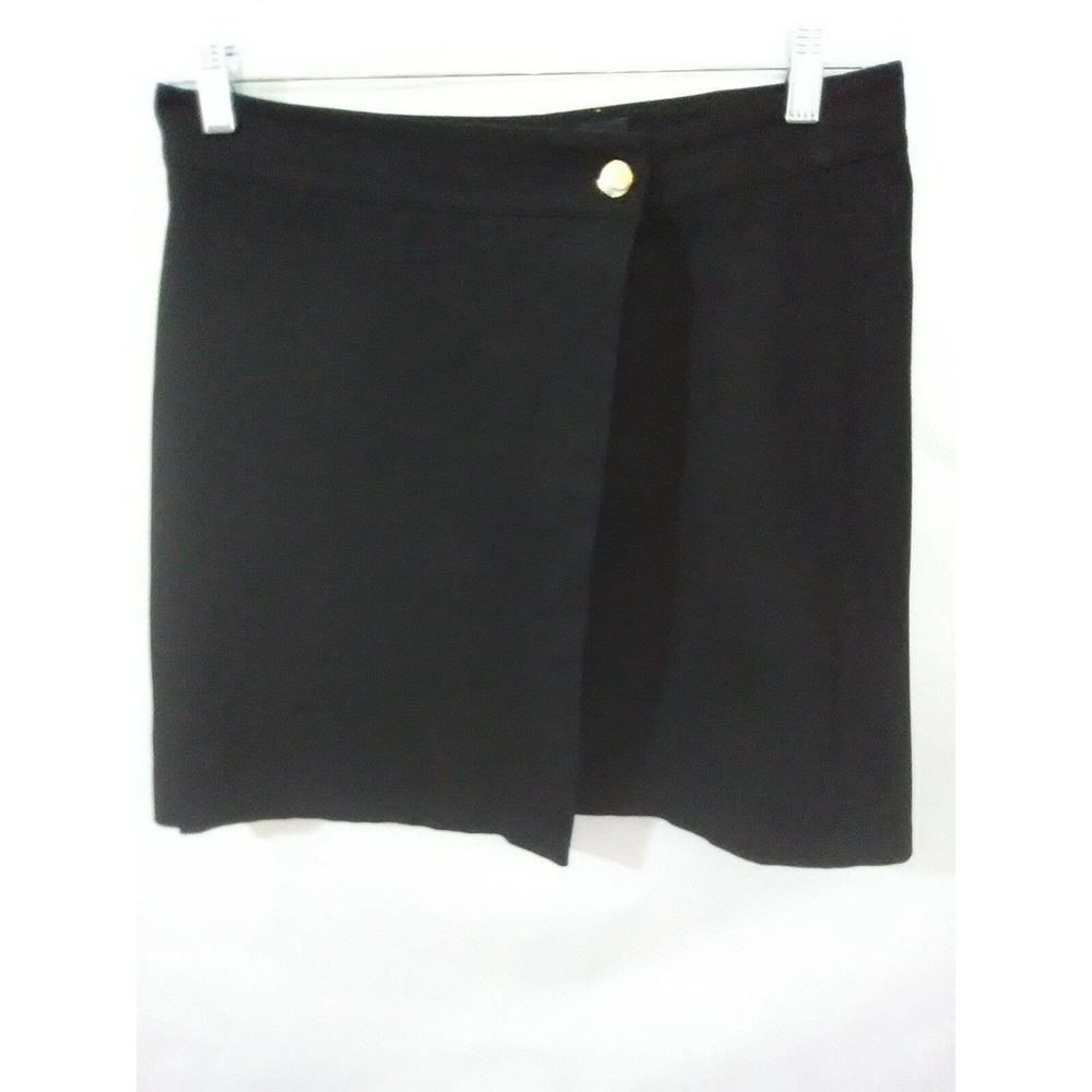 BLACK Saks Fifth Avenue Career Wrap Skirt Size 8